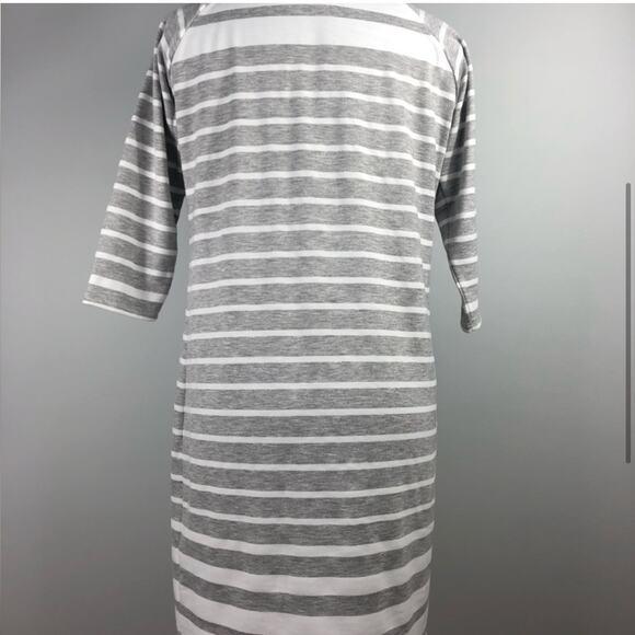 Tiana b grey and white striped tshirt dress - Picture 4 of 6